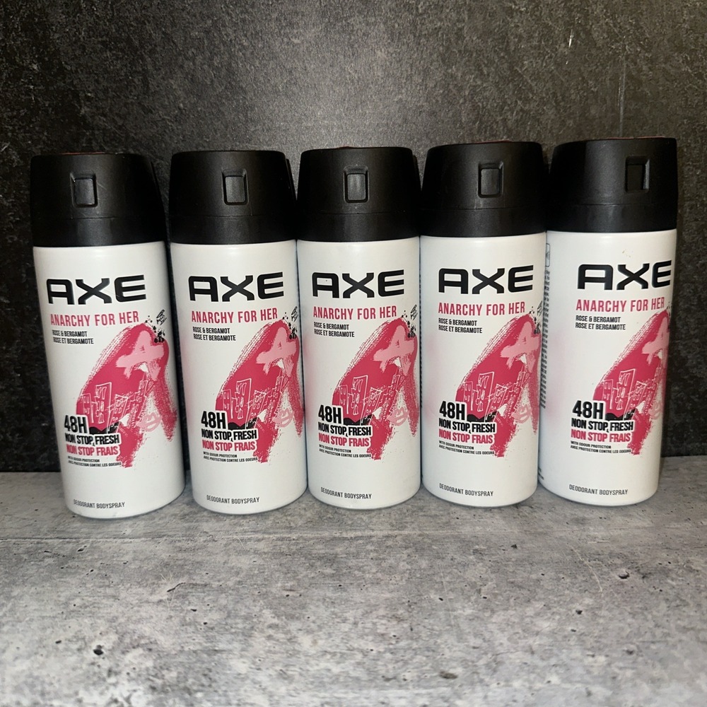 5 Lot AXE (LYNX) Anarchy For Her 150ml Deodorant Body Spray Free P&P